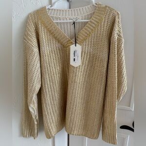 Gold VNeck sweater